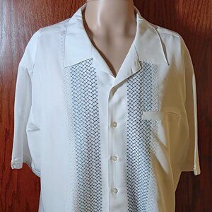 CUBAVERA BUTTON DOWN SHIRT -SHORT SLEEVE - XXL - WHITE